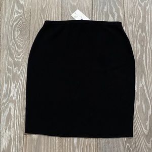 NWT Eileen Fisher Black Luxe Merino Stretch Pencil Skirt